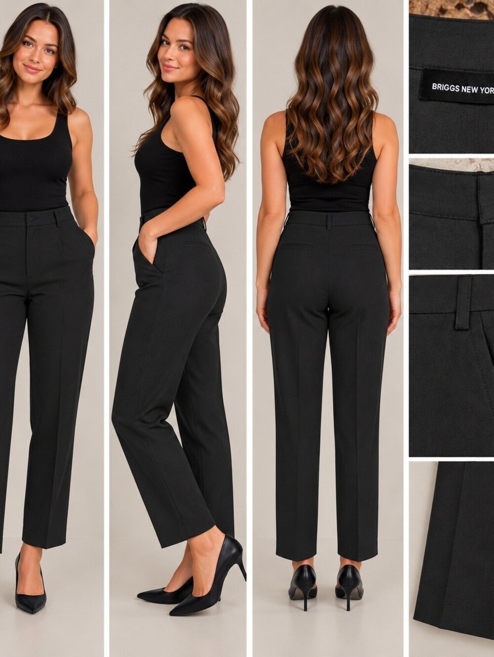 Briggs New York Black Dress Pants Size 8